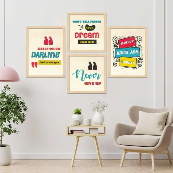 Colourful Quote Framed Wall Art