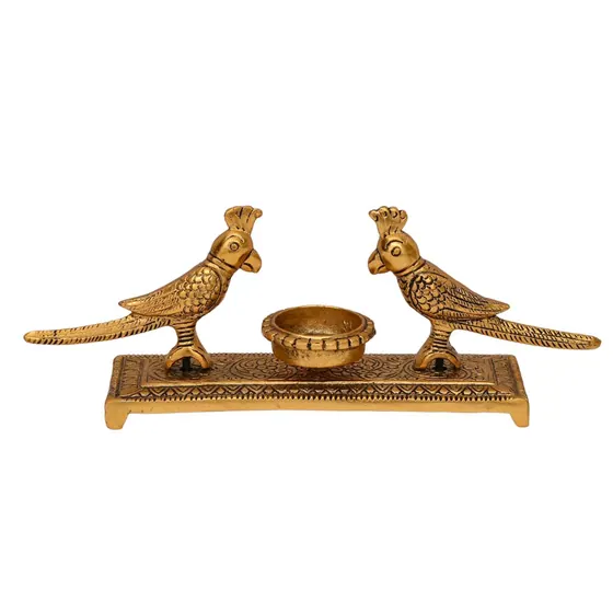 2 Parrot Tealight Holder Plate