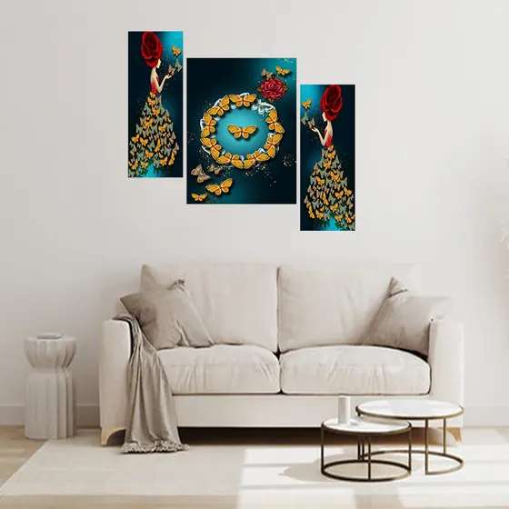 Gown Figures Digital Wall Painting