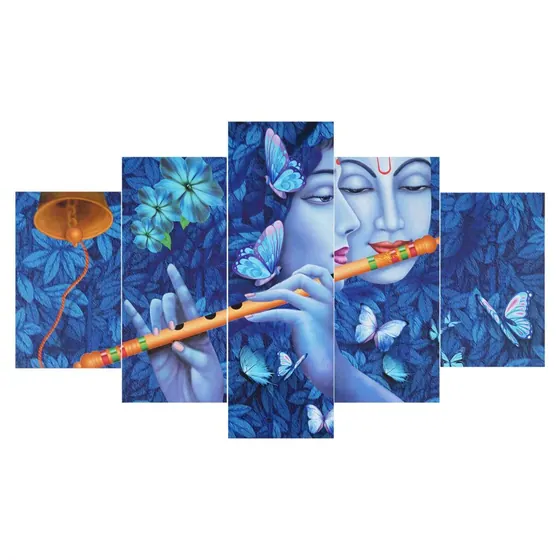 Blue Radha Krishna Wall Painting