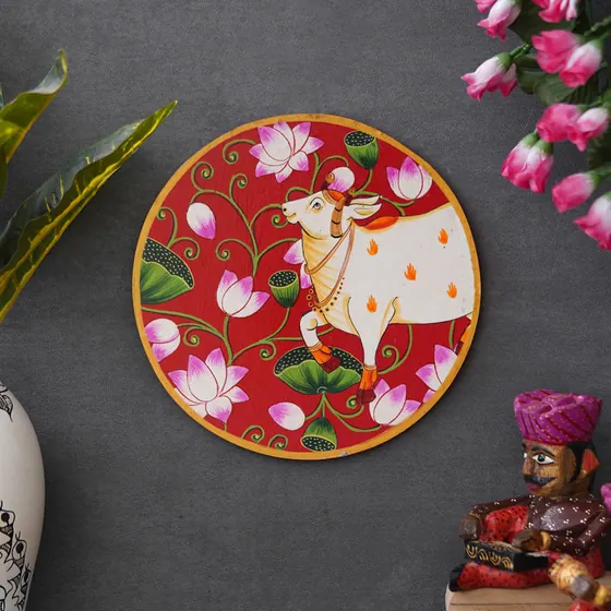 White Cow Pichwai Plate
