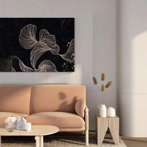 Abstract Floral Lines Canvas Painting