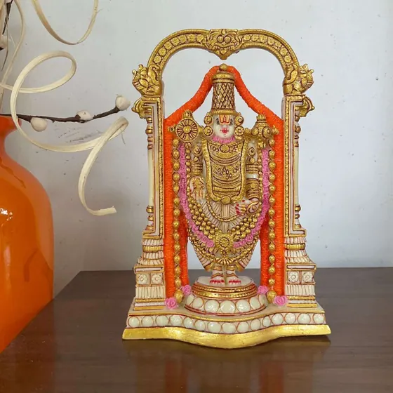 Tirupati Balaji Marble Frame Idol