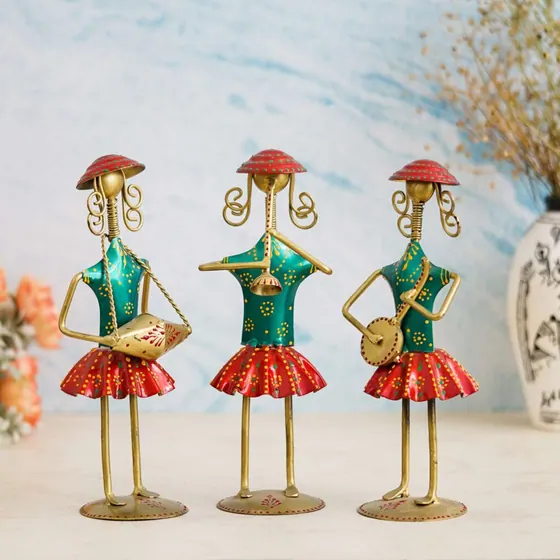 Metal Musician Dolls Trio