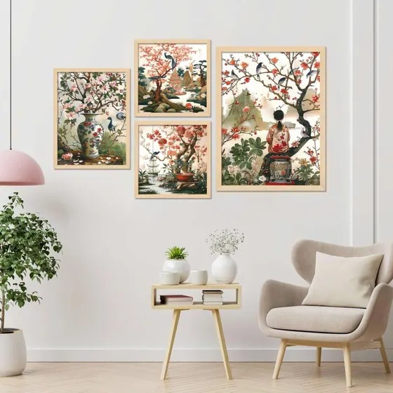 Asian Landscape Framed Wall Paintings