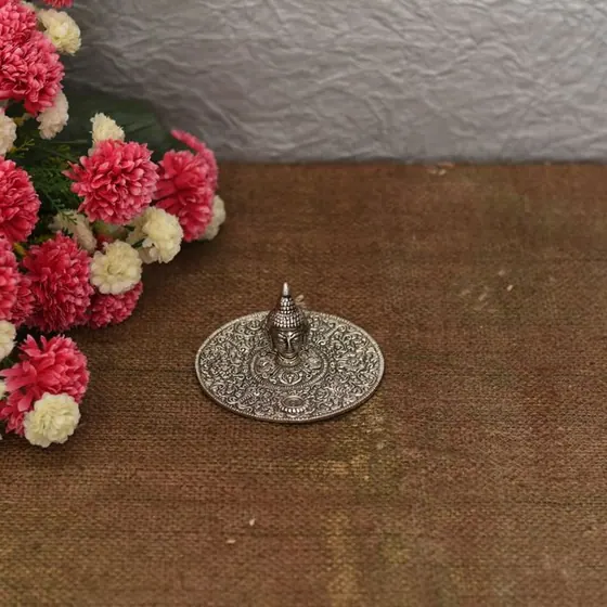 Insence And Dhoop Holder Buddha Round