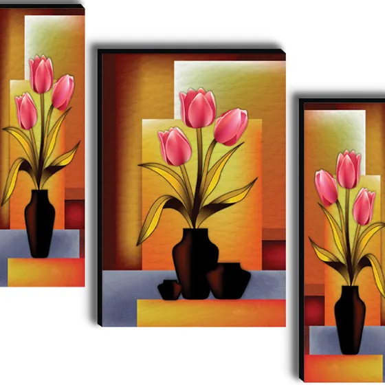 Pink Tulip Vase Wall Art