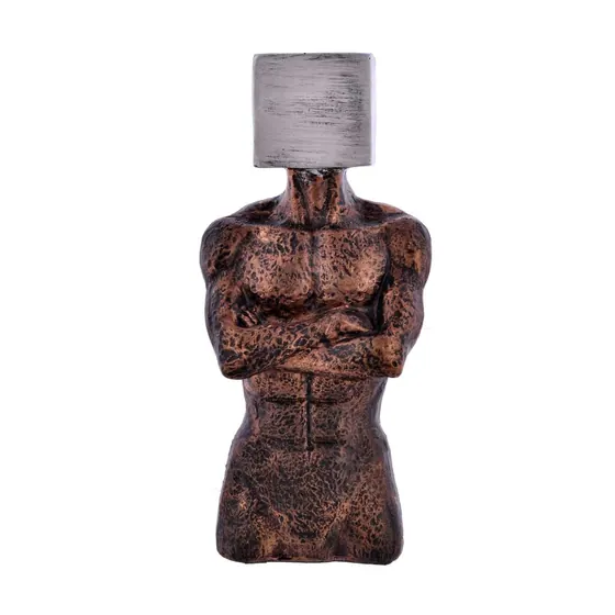 Abstract Resin Male Torso Sculpture