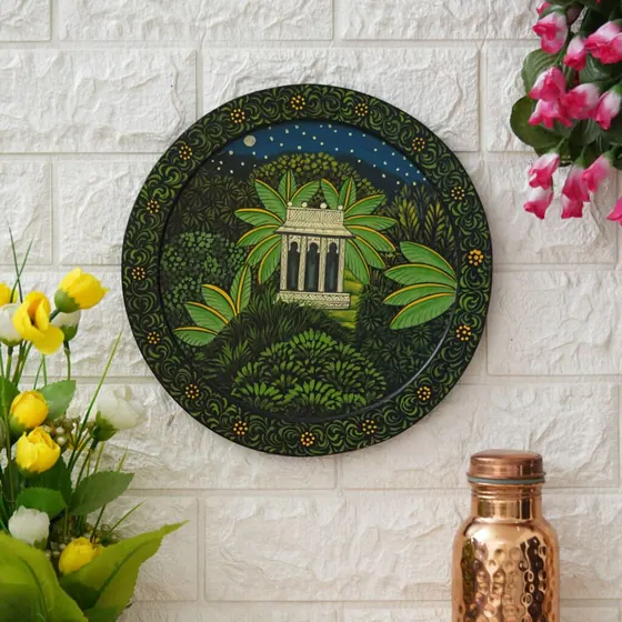 Jungle Pavilion Pichwai Wall Plate