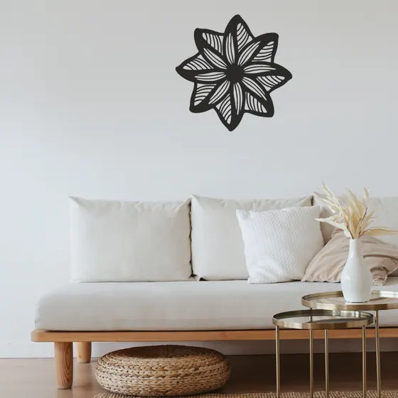 Star Flower Wall Silhouette