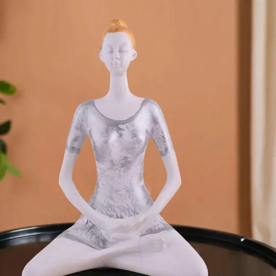 Resin Lotus Pose Yoga Figurine