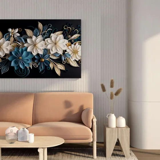 3D Floral Canvas Painting