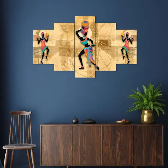 African Dancer Art Wall Painting