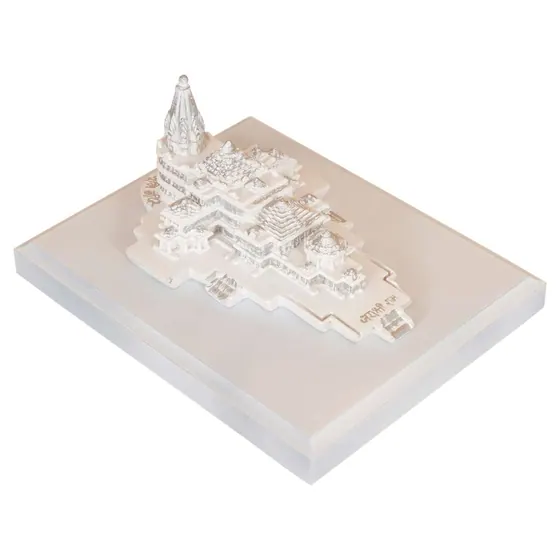White Resin Ram Mandir Model