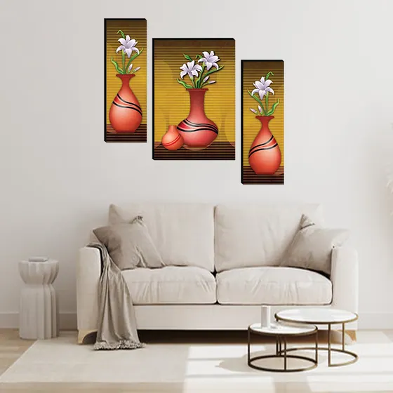 Floral Vase Digital Wall Painting