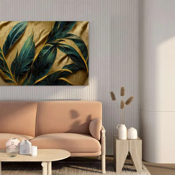 Emerald Foliage Canvas Painting