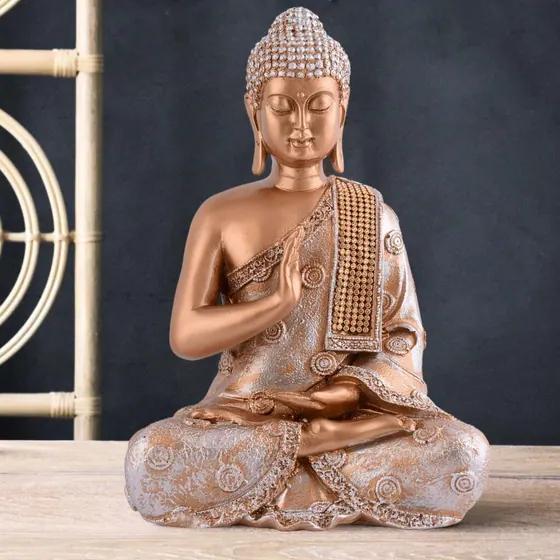 Meditating Buddha Resin Idol