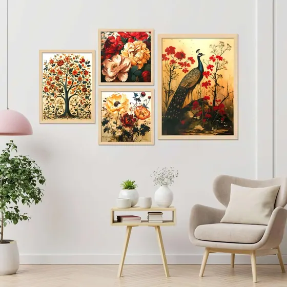 Peacock And Tree Framed Prints