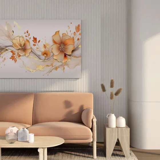 Abstract Floral Canvas Painting