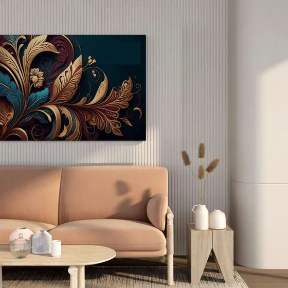 Abstract Scroll Canvas Painting