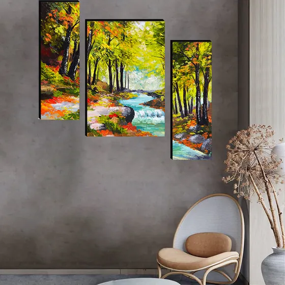 Autumn Forest Digital Wall Painting
