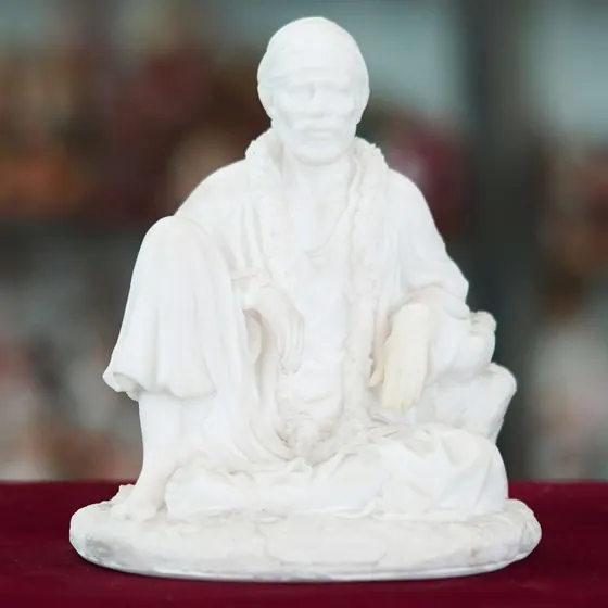 White Marble Sai Baba Statue
