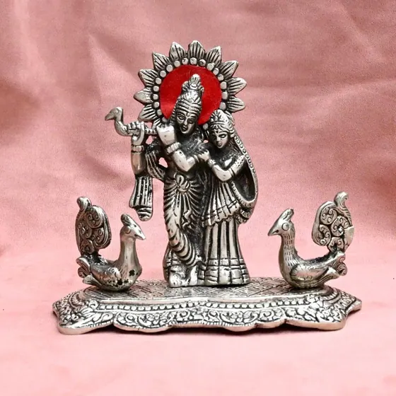Radha Krishna Side Peacocks
