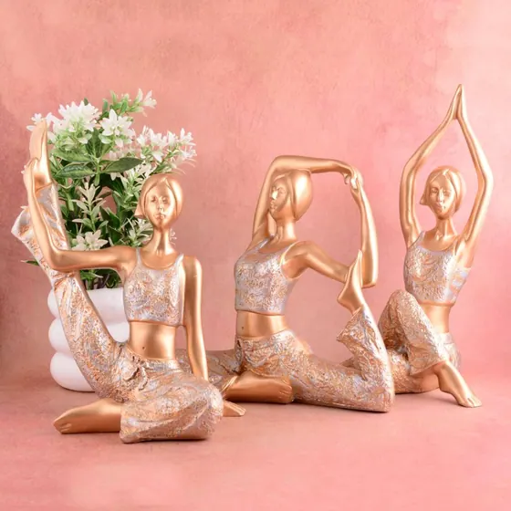 Resin Yoga Pose Figurines Set