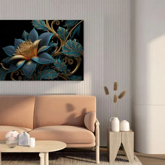 Blue Lotus Canvas Painting
