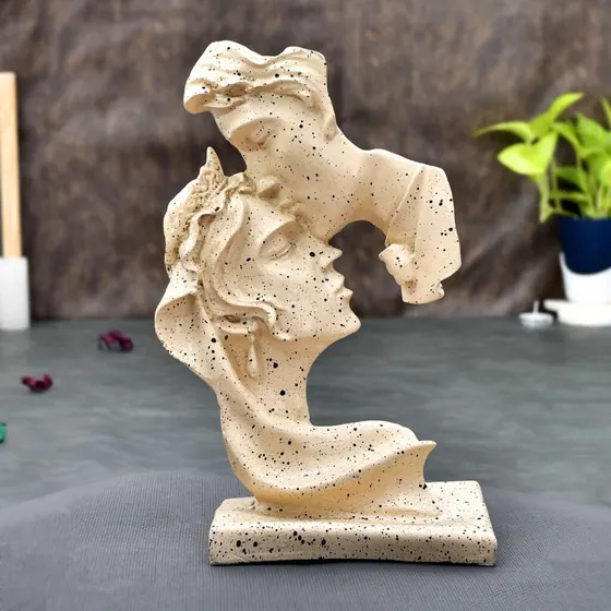 Abstract Couple Resin Sculpture