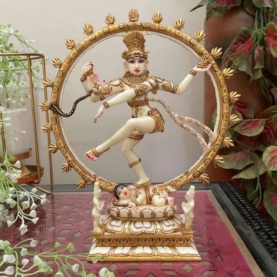 Nataraja Shiva Marble Statue