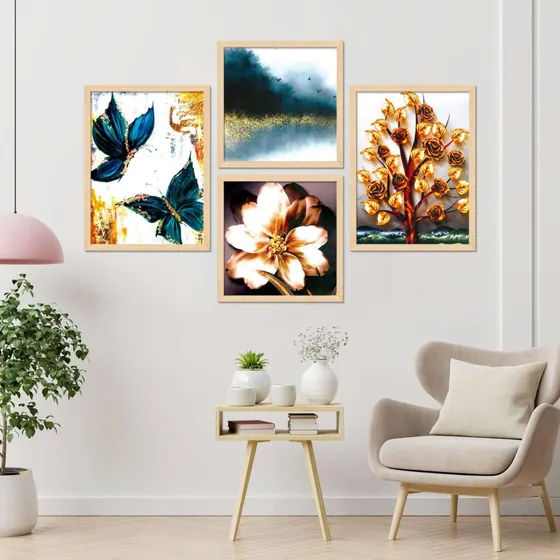 Floral And Butterfly Framed Prints