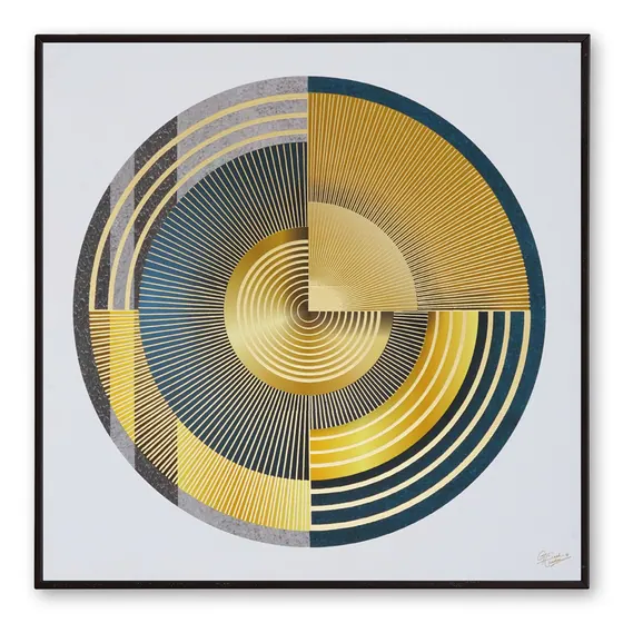 Geometric Circular Foil Wall Painting