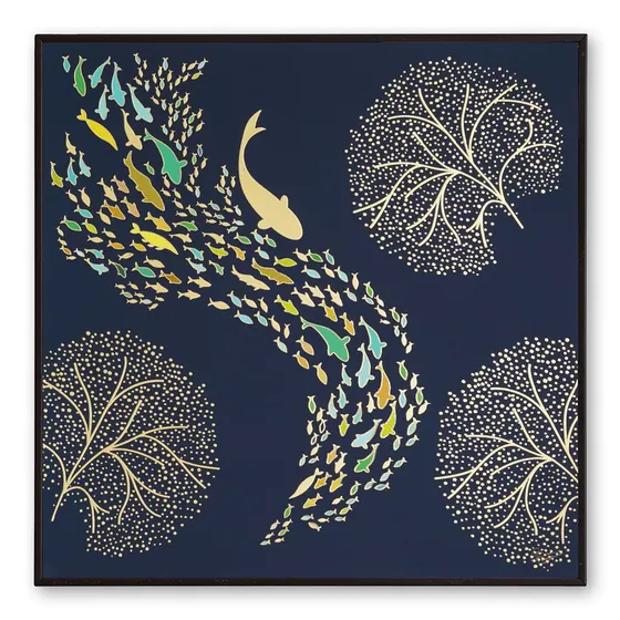 Koi Fish Swarm Wall Painting
