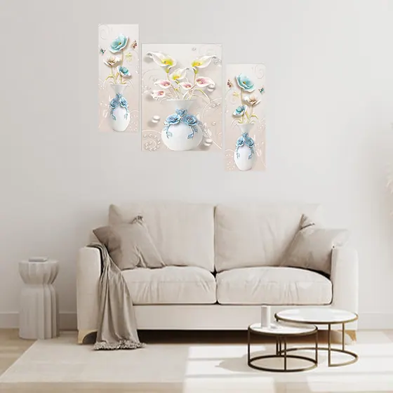 Floral Vase Digital Wall Painting