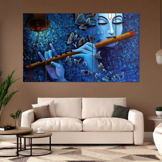 Lord Krishna Flute Panel Painting