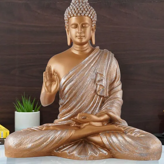 Abhaya Mudra Buddha Resin Idol